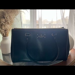 Black cow leather Kate spade shoulder bag